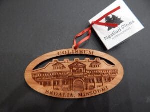 Coliseum Sedalia Missouri Wood Ornament