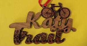 Katy Trail Wood Laser-cut Ornament