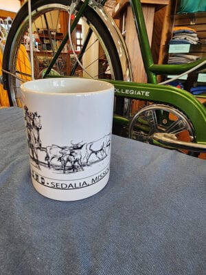 White Ceramic Mug- At Trails End