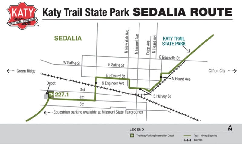katy trail thru sedalia map